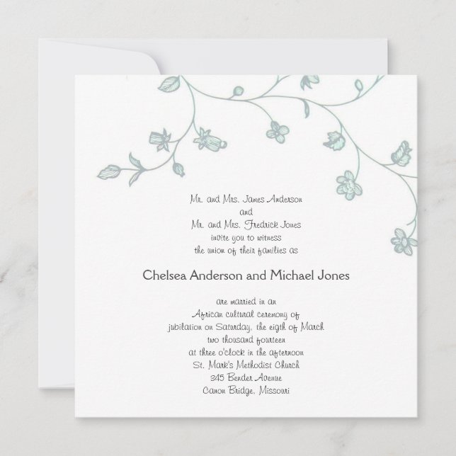 Convite 5 x 5 WEDDING (Frente)