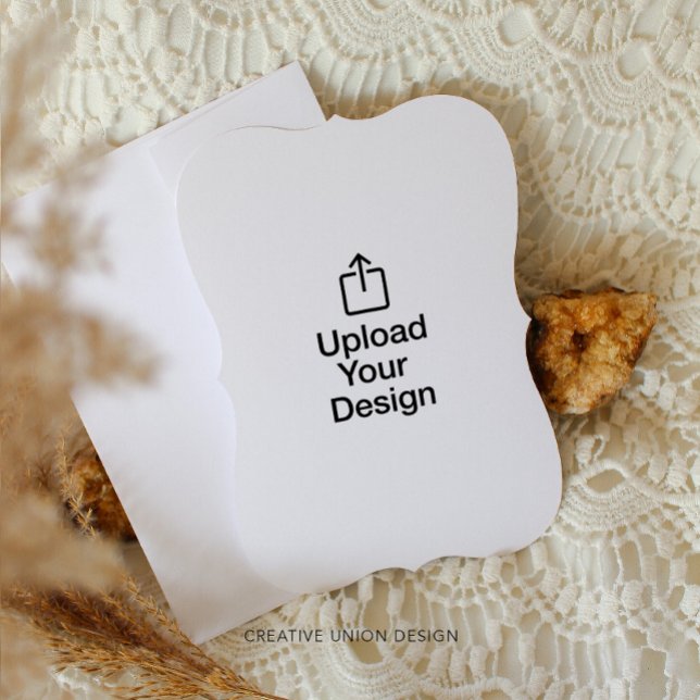 Convite 5 x 7, Canto de Suporte Personalizado Impr (Criador carregado)