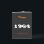 Convite 62º Aniversário - Vintage 1964 Limited Edition Par<br><div class="desc">62º Convite de Aniversário - Vintage 1964 Limited Edition Party - Convidar para Ele ou para ela</div>