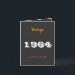 Convite 62º Aniversário - Vintage 1964 Limited Edition Par<br><div class="desc">62º Convite de Aniversário - Vintage 1964 Limited Edition Party - Convidar para Ele ou para ela</div>