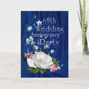 Convite 65th Wedding Anniversary White Roses
