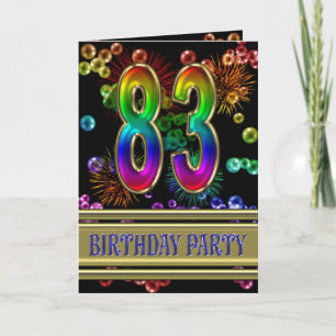 Convite 83rd Birthday party Invitation