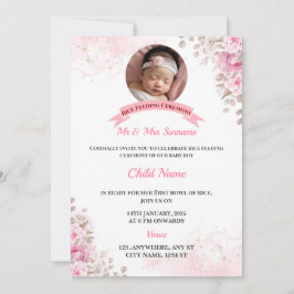 Convite À Alimentação De Arroz, Cartão Annaprashan