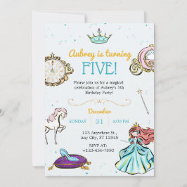 Convite à Aniversário da Princesa Magia Fairytale