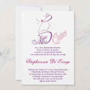 Convite à Aniversário da Princesa Quinceanera 5x7
