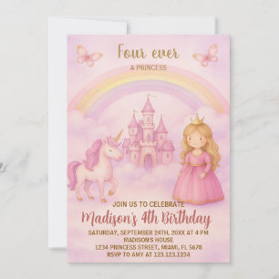 Convite à Aniversário da Princesa Rosa Escura