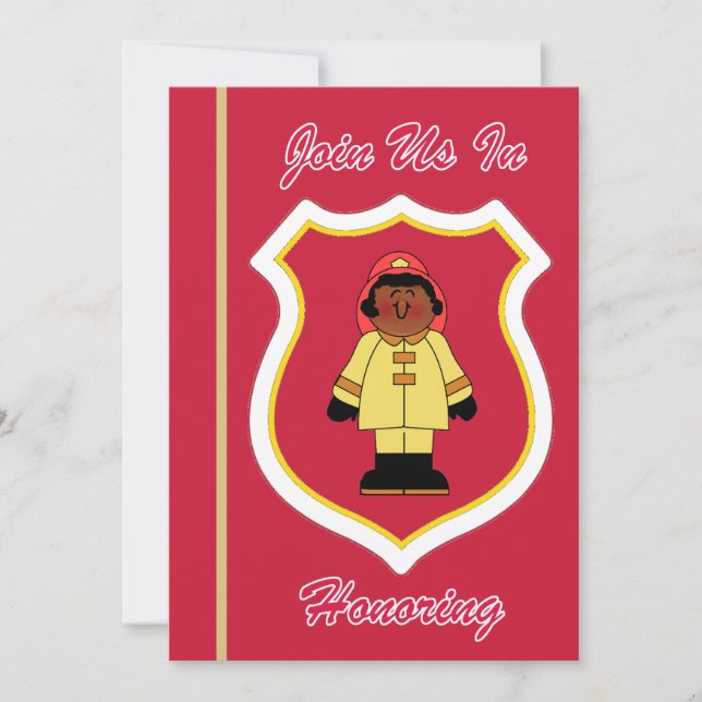 Convite à aposentadoria de uma mulher negra bombei (Frente)