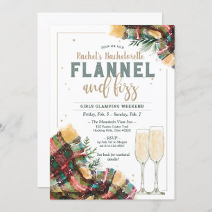 Convite à apresentação de bachelorette Flannel e F
