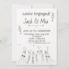 Convite à apresentação de bolhas desenhadas à mão