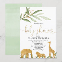 Convite à apresentação de chás de fraldas neutro e