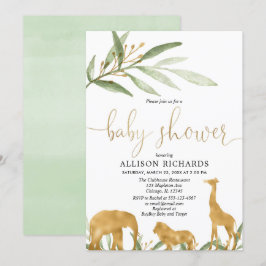 Convite à apresentação de chás de fraldas neutro e