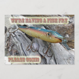 Convite à apresentação de fritas para peixes no Ju