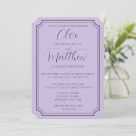 Convite à apresentação de script Lilac simples Ele
