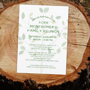 Convite à Árvore Familiar de Reunião Moderna