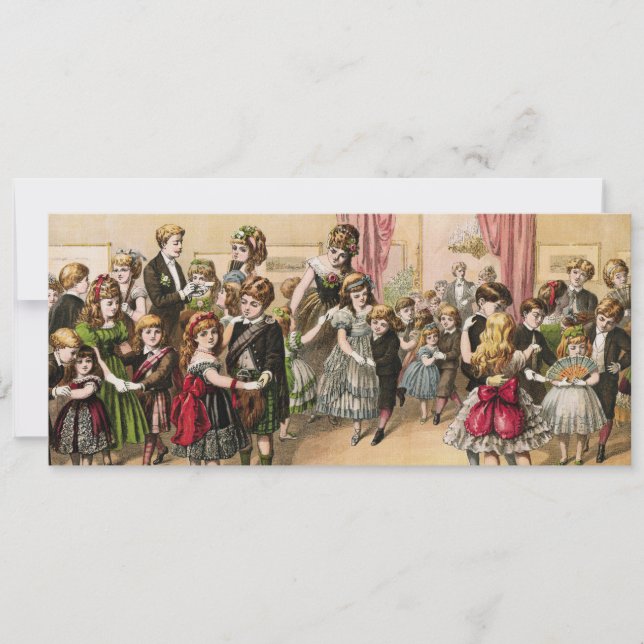 Convite à Bola Infantil Escocês do Século XIX (Frente)