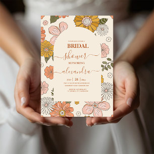 Convite à Bridal Pensada da Retro Groovy 70