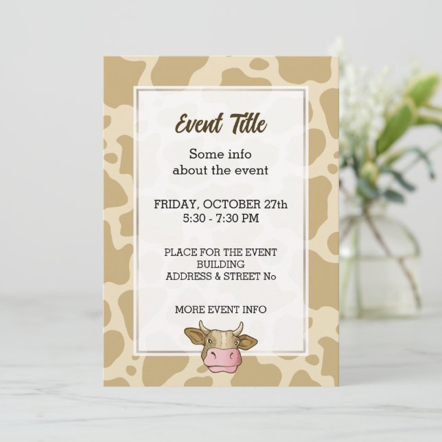 Convite à Cabeça de Vaca (Em pé/Frente)