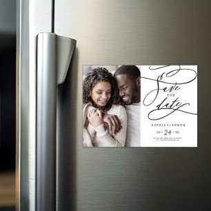 Convite A Caligrafia Romântica Florea Foto Salva a Data