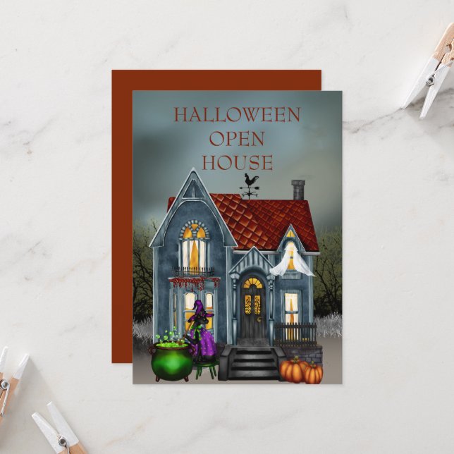 Convite à Casa Aberta de Halloween (Frente/Verso In Situ)