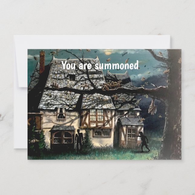 Convite à casa assombrada do Halloween Party (Frente)