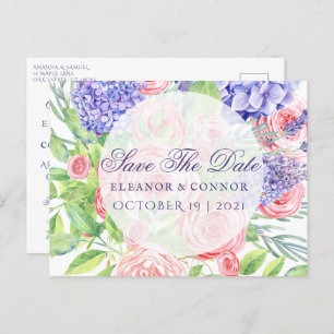 Convite à Casamento Sofisticado de Lilac e Peony