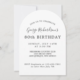 Convite à Celebração de Aniversário de 80