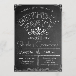 Convite à celebração de aniversário de Chalkbo