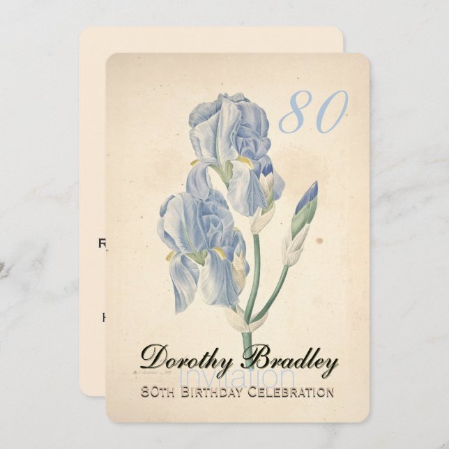 Convite à Celebração de Aniversário do 80 de Vinta (Frente/Verso)