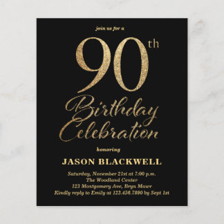 Convite à Celebração de Aniversário do 90 de Orçam