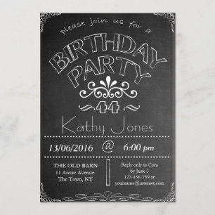 Convite à Celebração de Aniversário do Quadro 