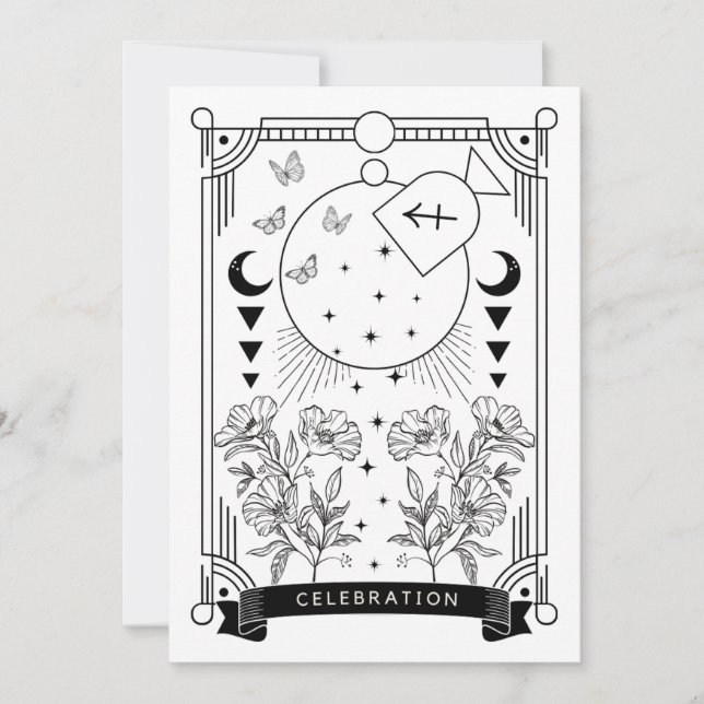 Convite à Celebração de Aniversário do Sagitário (Frente)