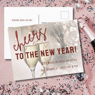 Convite à Celebração de Ano Novo de Script de Larg