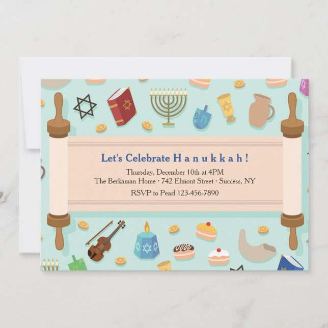 Convite à celebração de Hanukkah (Frente)