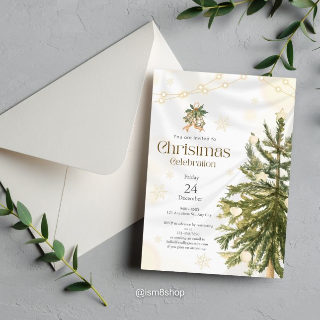 Convite à Celebração de Natal Russo e Elegante (Criador carregado)