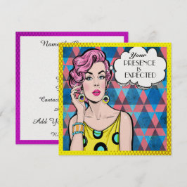 Convite à Celebração de pop Art