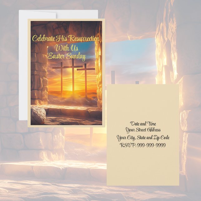 Convite à Celebração de Resurreição de páscoas (Criador carregado)