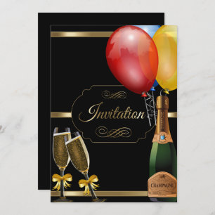 Convite à celebração do partido Dourado e negro di