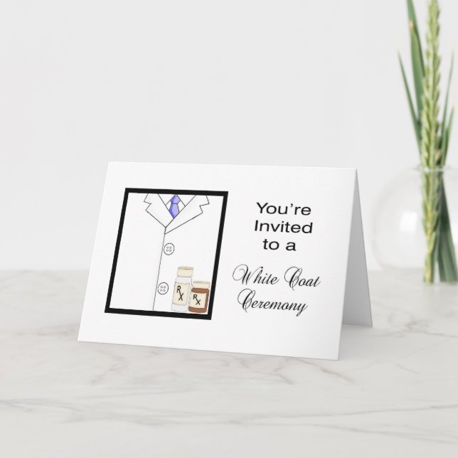 Convite à Cerimônia de Casaco de Branca Farmacêuti (Frente)