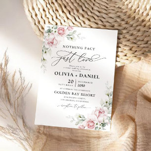 Convite à cerimônia de casamento de Rosas Rosa-Ros