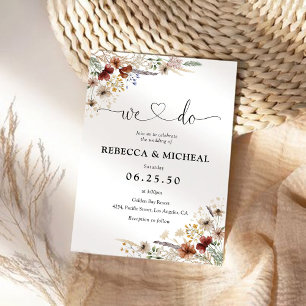 Convite à cerimônia de casamento de Tiny Wildflowe