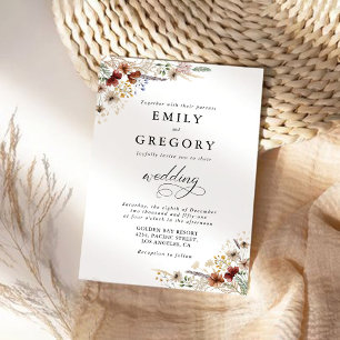 Convite à cerimônia de casamento de Tiny Wildflowe