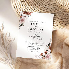 Convite à cerimônia de Casamento Floral da Seda