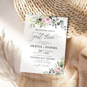 Convite à cerimônia de Casamento Rosa-Blush