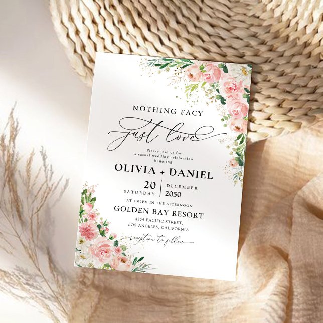 Convite à Cerimônia de Casamento Rosa Rosa Rosa-Ro (Criador carregado)