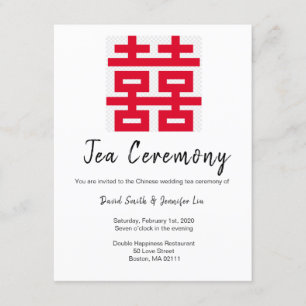 Convite à Cerimônia de Chá Chinesa - Dupla Feli