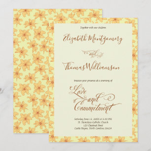 Convite à Cerimônia de Compromisso Floral Amarel