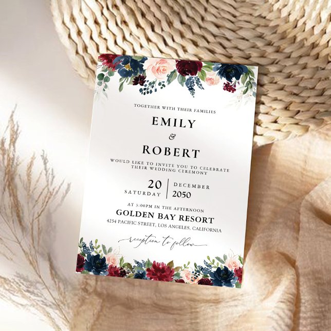 Convite à cerimônia de Marinho e Borgonha (Criador carregado)