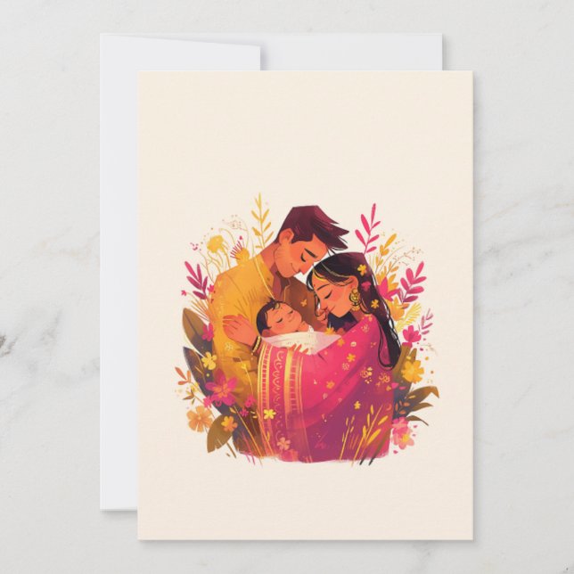 Convite à cerimônia de nomeação de bebês da Namkar (Frente)