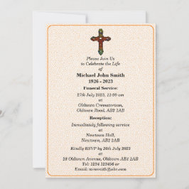 Convite à cerimônia do Rainbow Cross Funeral Perso