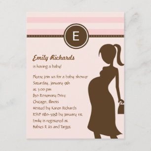 Convite à Chá de fraldas da Mãe Sassaz - Rosa